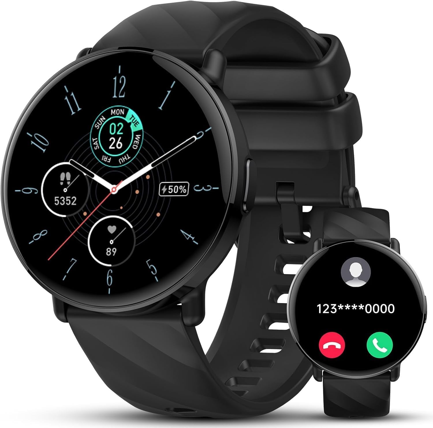 Smartwatch für Herren und Damen mit AI-Assistent und Bluetooth 5.4-Telefonfunktion