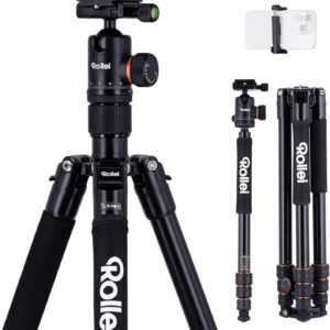 Rollei C5i Kamera Stativ Schwarz 158cm Kompaktes Fotostativ aus Aluminium