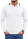 Runcati Herren-Poloshirts mit langen Ärmeln, einfarbig, leichte Oberteile