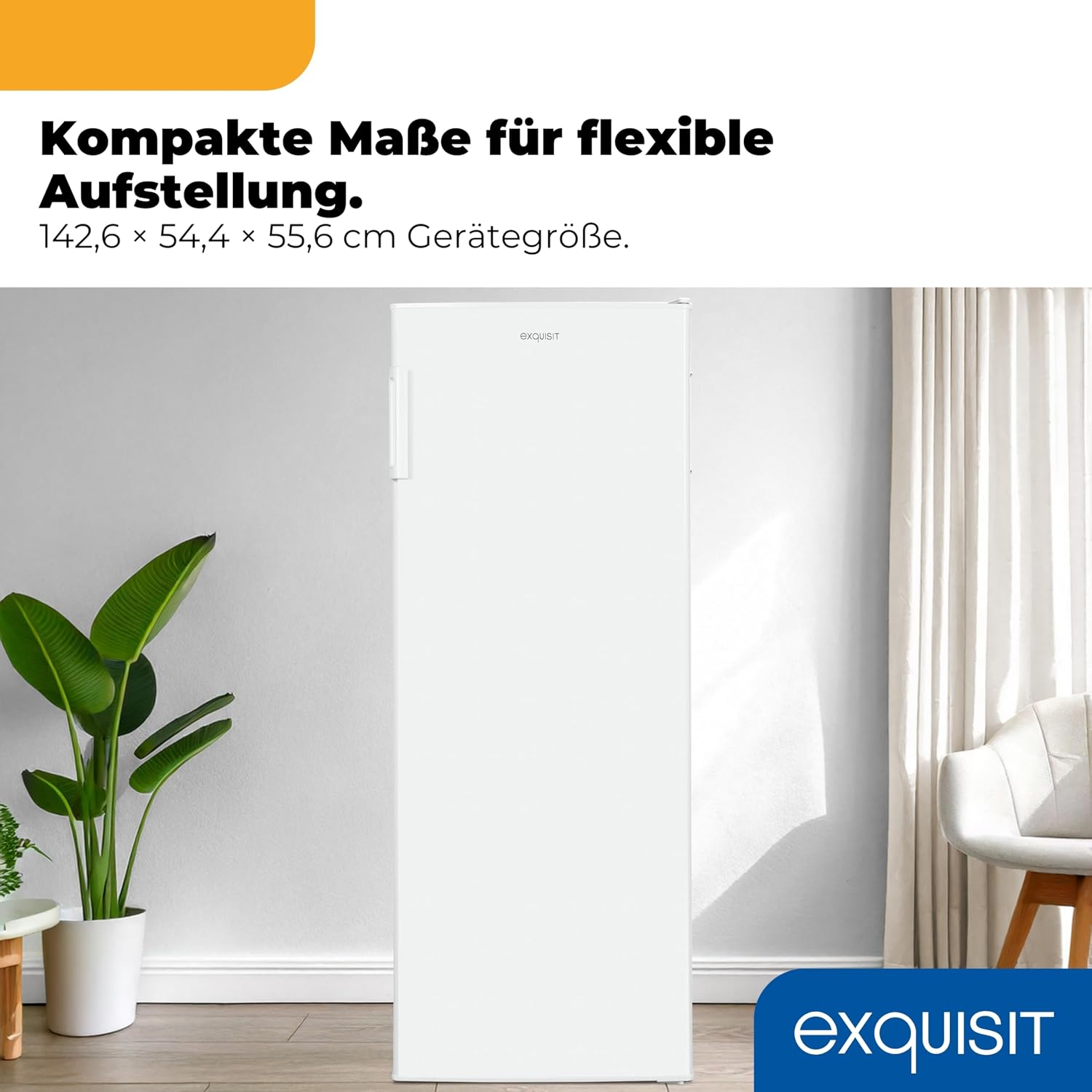 Exquisit KS5320-VH-040E Vollraumkühlschrank – 242 l Kühlschrank in Weiß – Bild 3