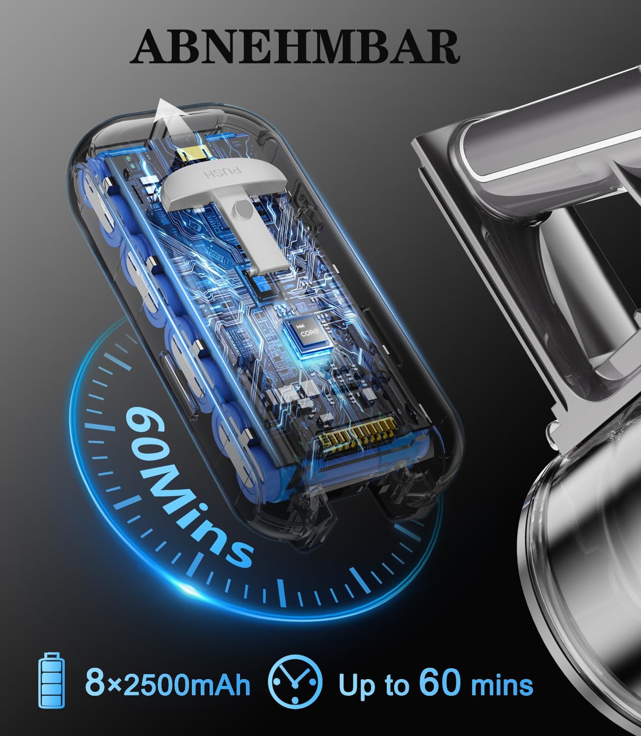 Akku Staubsauger Kabellos Akkustaubsauger Akkusauger - Kabelloser Stabstaubsauger Elektrische Sauger Kehrbesen mit Ladestation Cordless Vacuum Cleaner Für Tierhaare Teppich Beutellos Stielstaubsauger – Bild 6