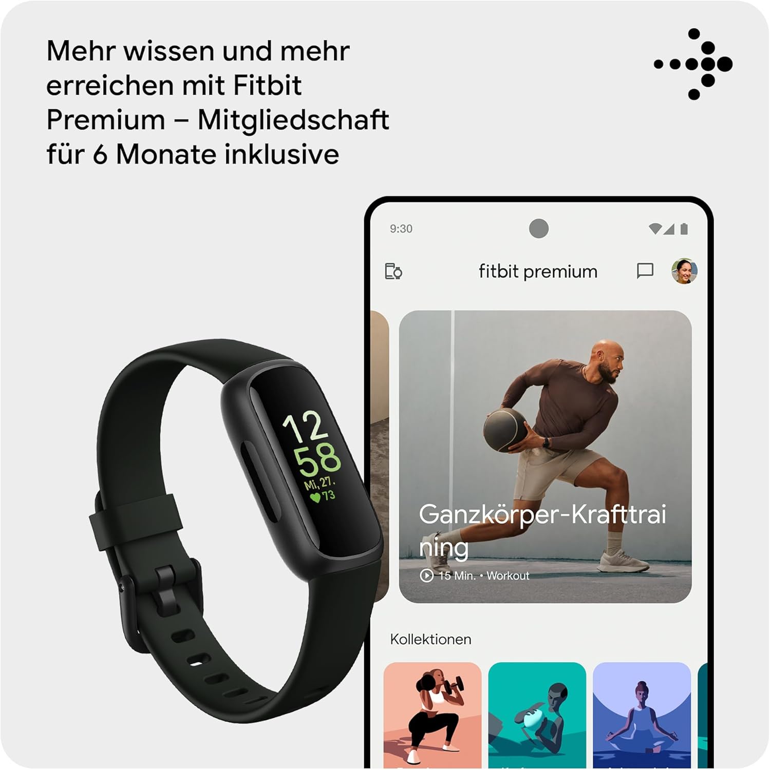 Fitbit Inspire 3 von Google, Gesundheits- und Fitness-Tracker Damen/Herren, Herzfrequenzmesser, Stressmanagement, Schlafanalyse & bis zu 10 Tage Akkulaufzeit, Fitnessuhr kompatibel mit Android/iOS – Bild 9