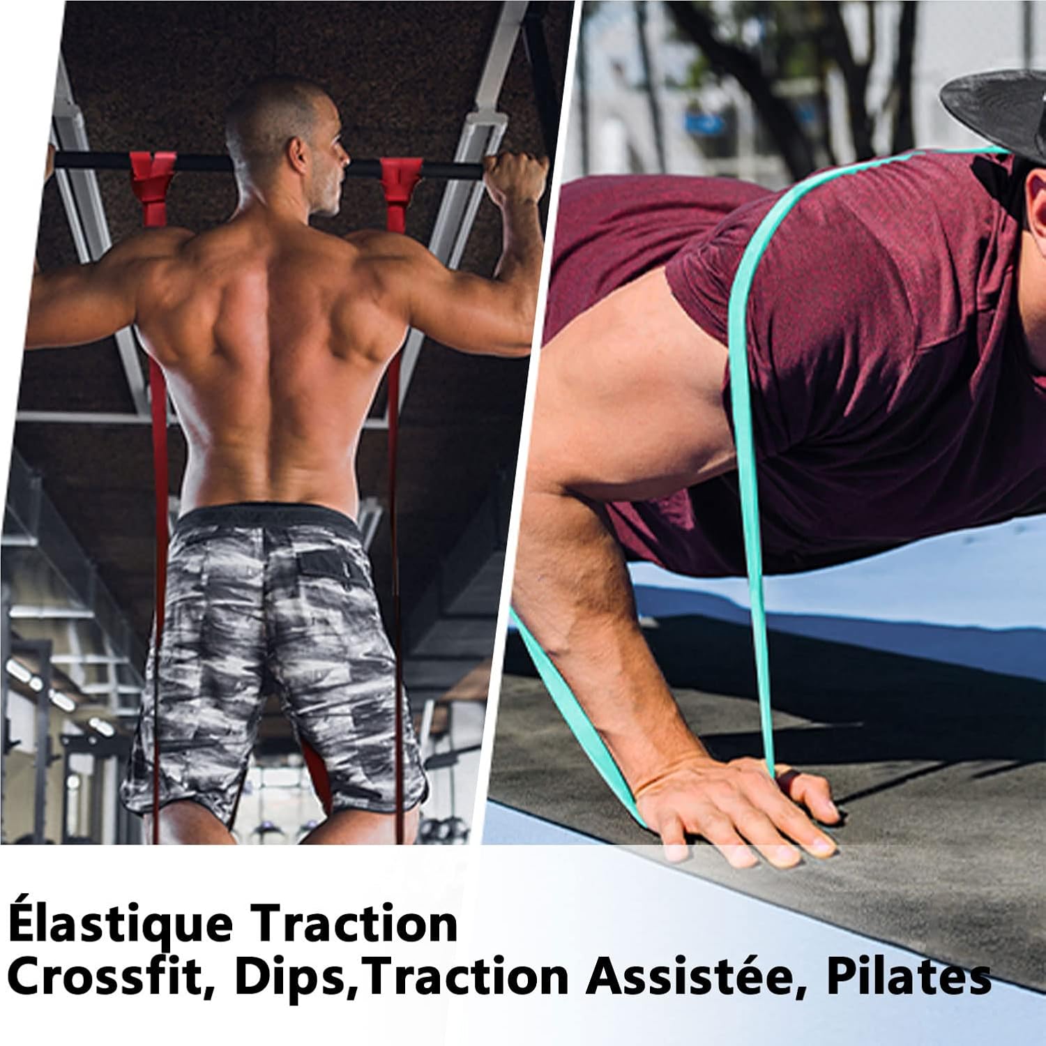 PROIRON Resistance Bands, Widerstandsbänder Set für Kraftraining, Pull Up Fitnessbänder, Bänder Krafttraining für Fitness/Sport/Muskelaufbau/Klimmzug/Yoga/Crossfit – Bild 4