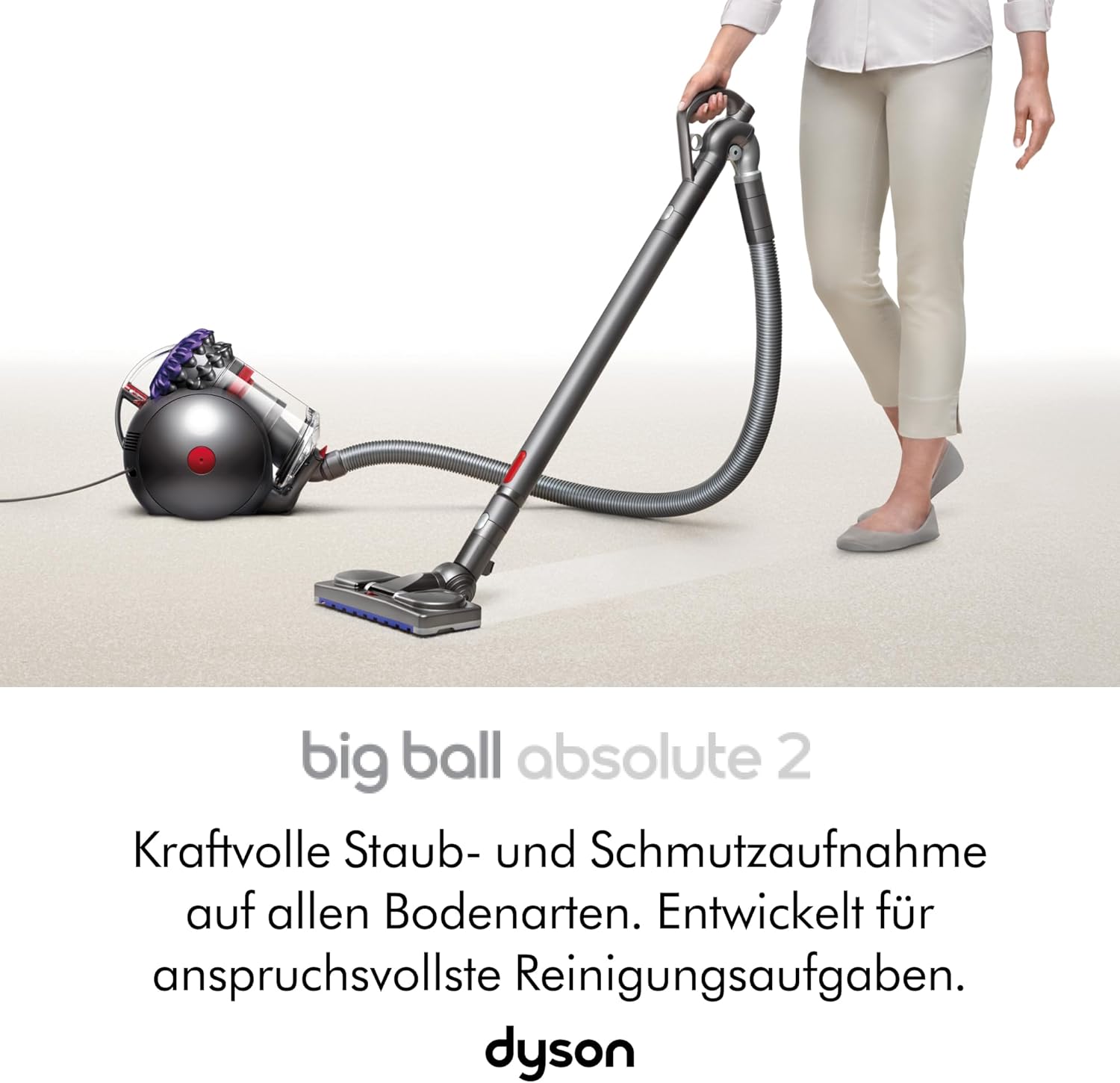 Dyson Big Ball™ Absolute 2 Staubsauger, 19 kompakte Zyklone für maximale Schmutzaufnahme, für alle Böden, Eisen/Blau – Bild 2