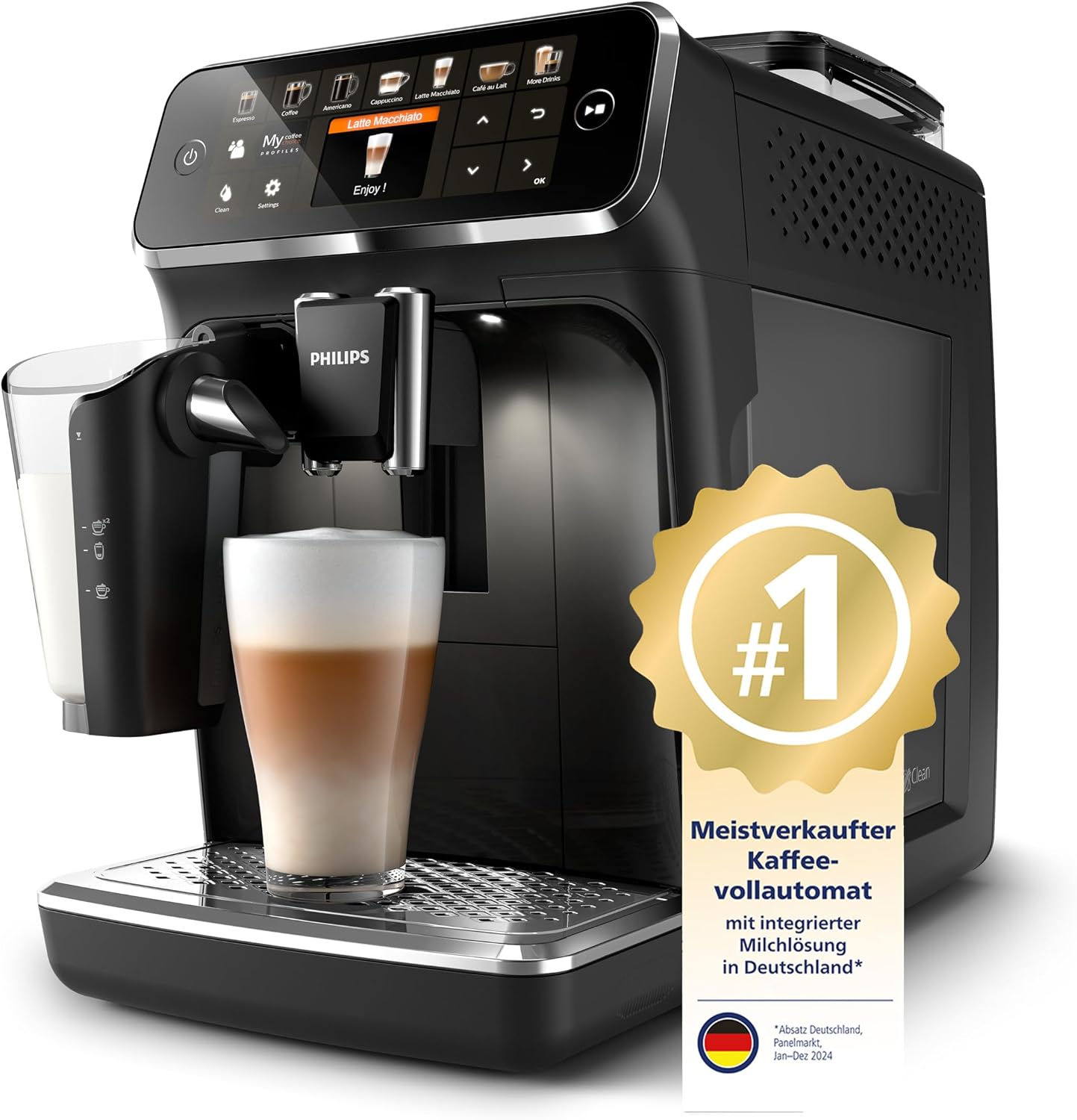 Philips LatteGo 5400 Series Kaffeevollautomat, Schwarz, 12 – Bild 3