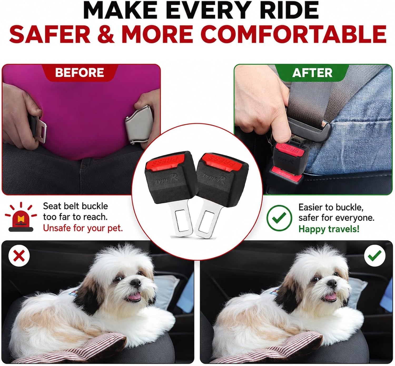 Set of 2 car accessories interior, universal car accessory set, compatible with most vehicles, robust and durable, 8.7 – Bild 4