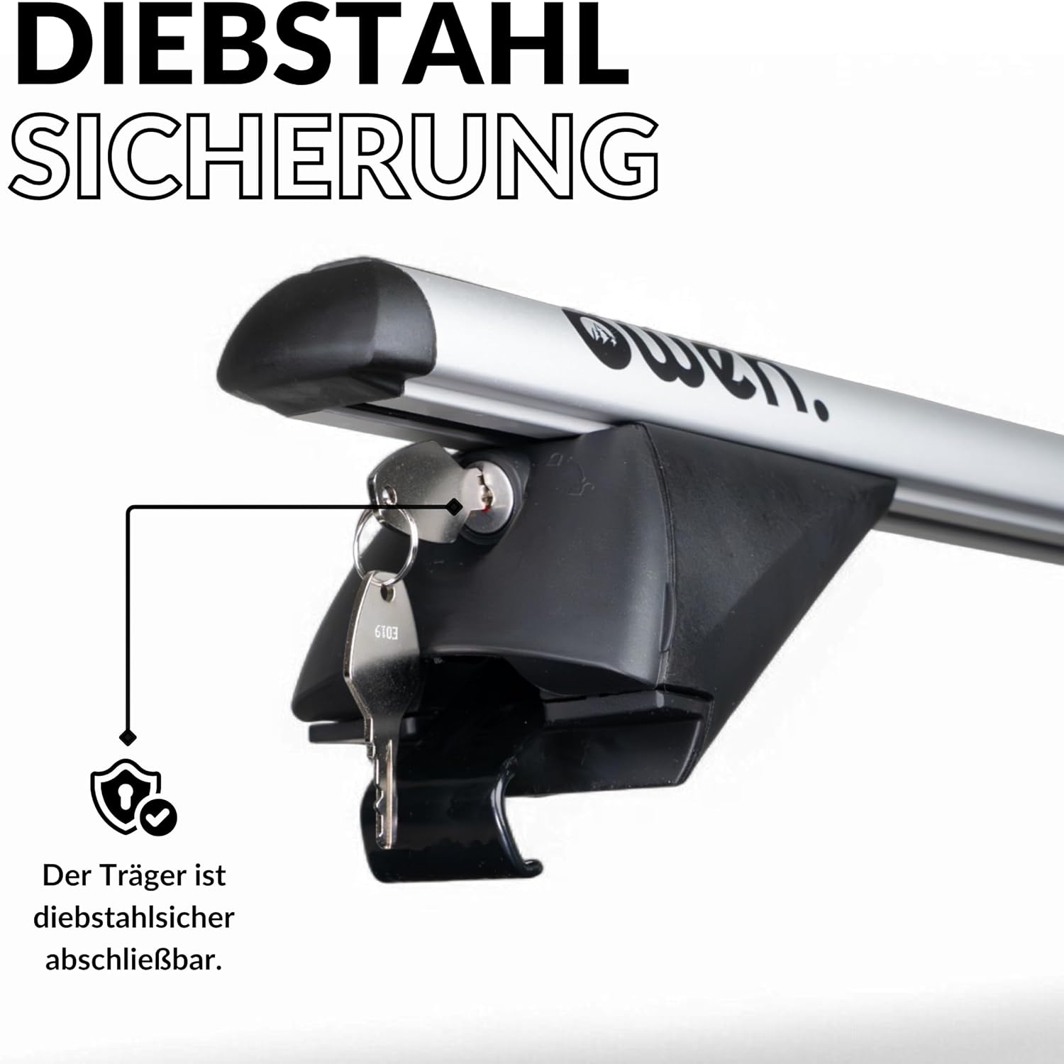 Owen 3.0 Autodachträger für geschlossenes Geländer 120 cm Silber – Bild 6