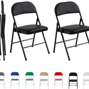 mcc direct Klappstühle, 2er-Set, Klappstühle aus Kunstleder mit Meta...