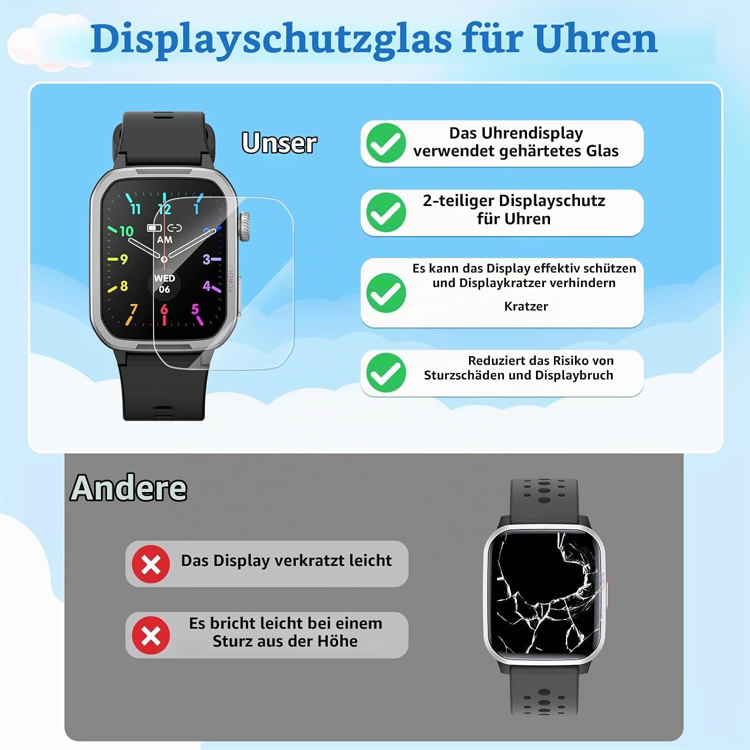 Smartwatch Kinder Fitness Tracker Uhr Digitale Fitnessuhr mit Schrittzähler, 24/7 Puls, IP68 Wasserdicht, Schlafmonitor, Wecker, Geschenk für Kinder Mädchen Jungen 6-16 (Schwarz) – Bild 3