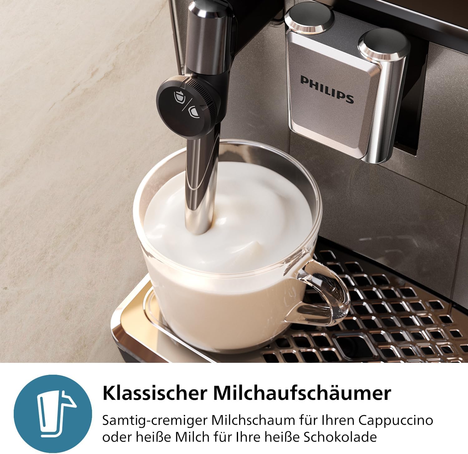Philips Panarello 3300 Serie Kaffeevollautomat, Schwarz, 5 Spezialitäten – Bild 5