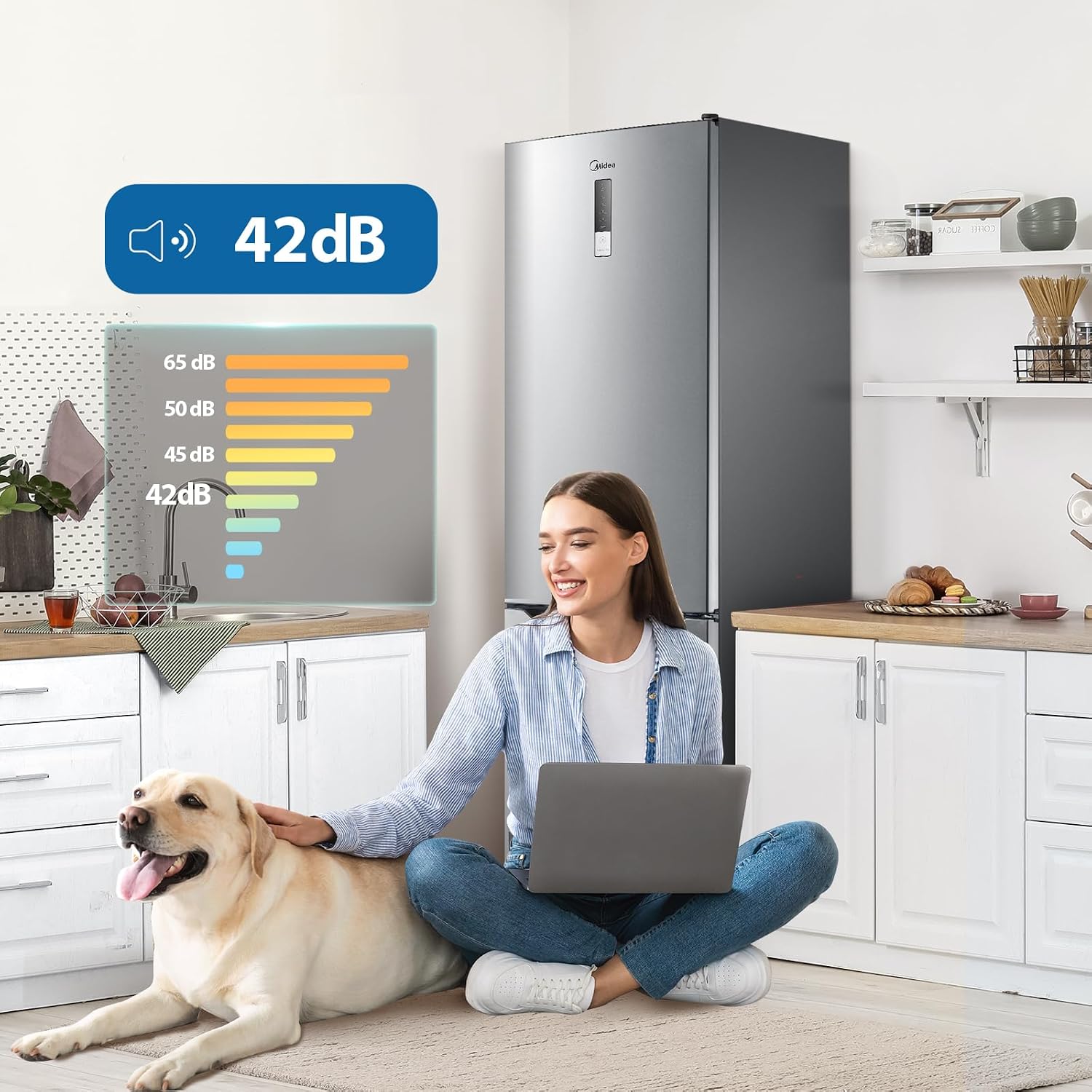 Midea 310L Kühlschrank mit Gefrierfach, 188 cm, NoFrost, GMCC Kompressor – Bild 6