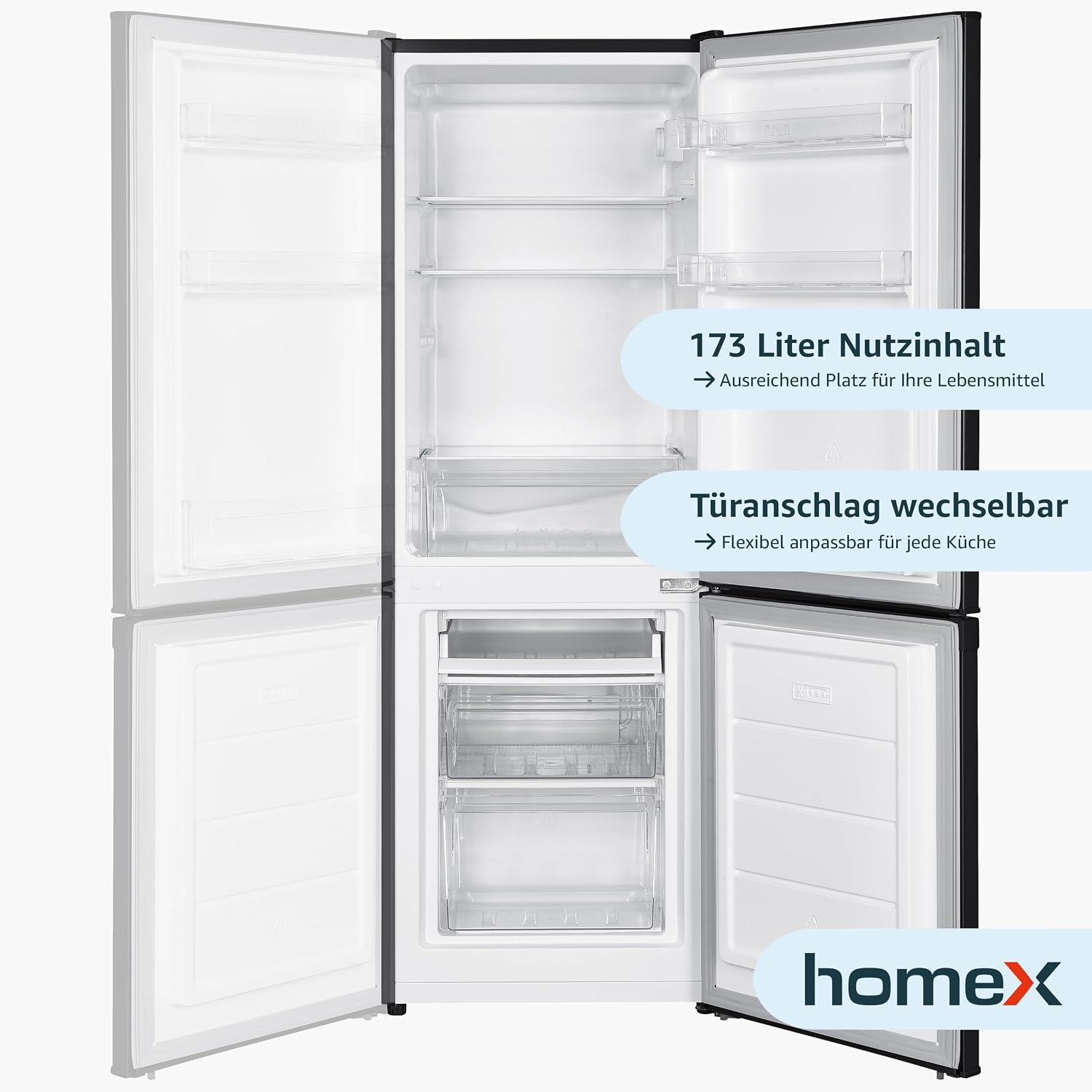 homeX CFS1110-B Gefrierschrank, freistehend, 173 Liter Fassungsvermögen – Bild 9