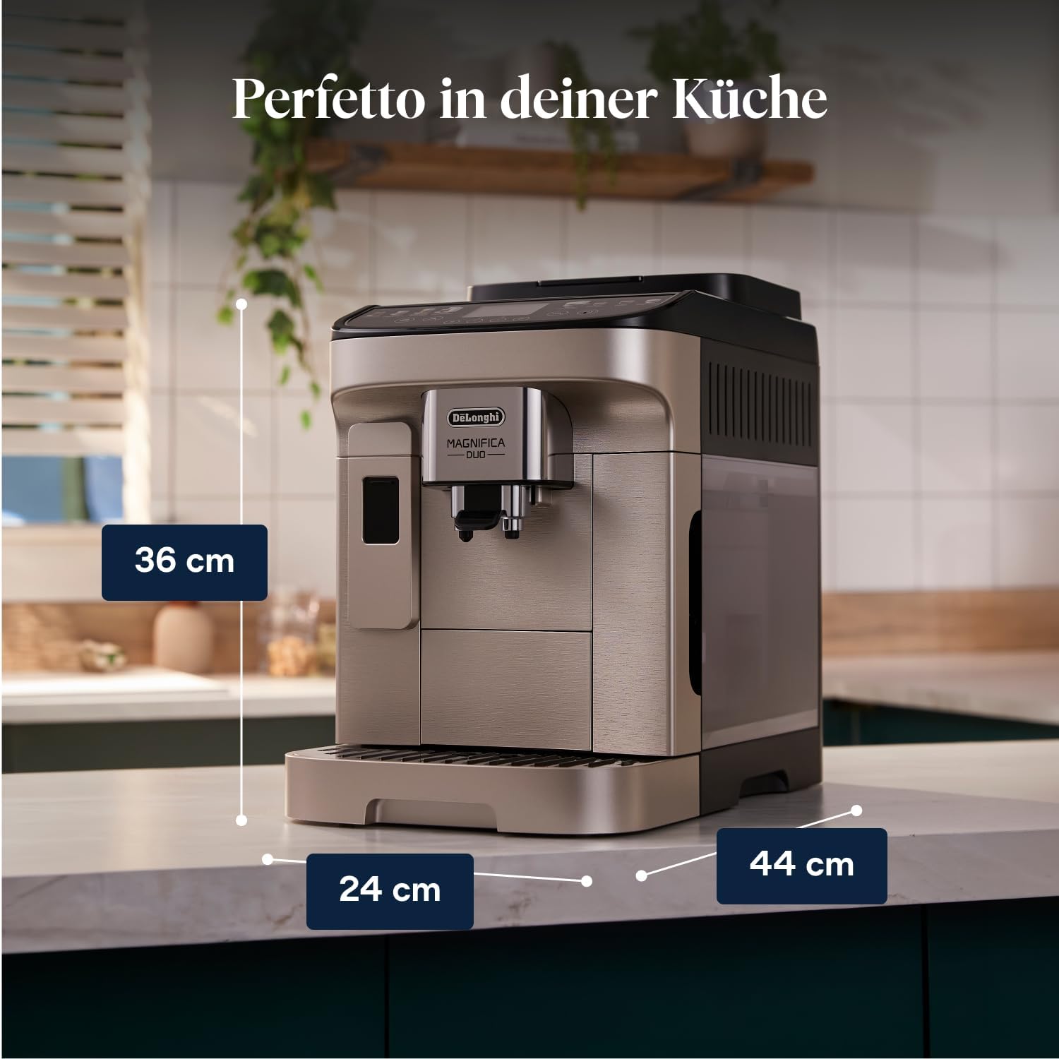 De'Longhi Magnifica Duo - Kaffeevollautomat 20 Getränke Silber – Bild 2