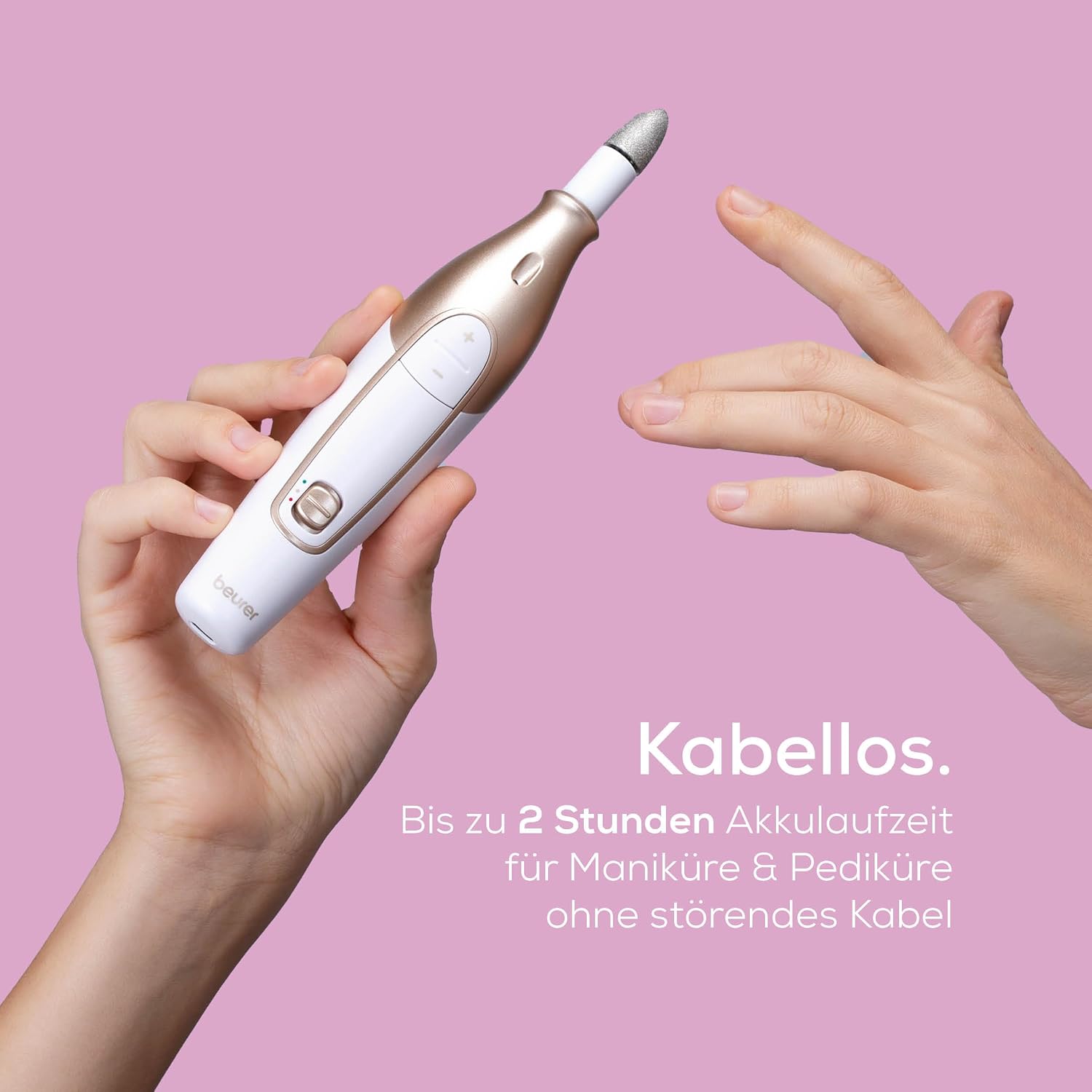 Beurer MP 64 Maniküre-/Pediküre-Set, elektrisches Nagelpflegeset mit Akku – Bild 2