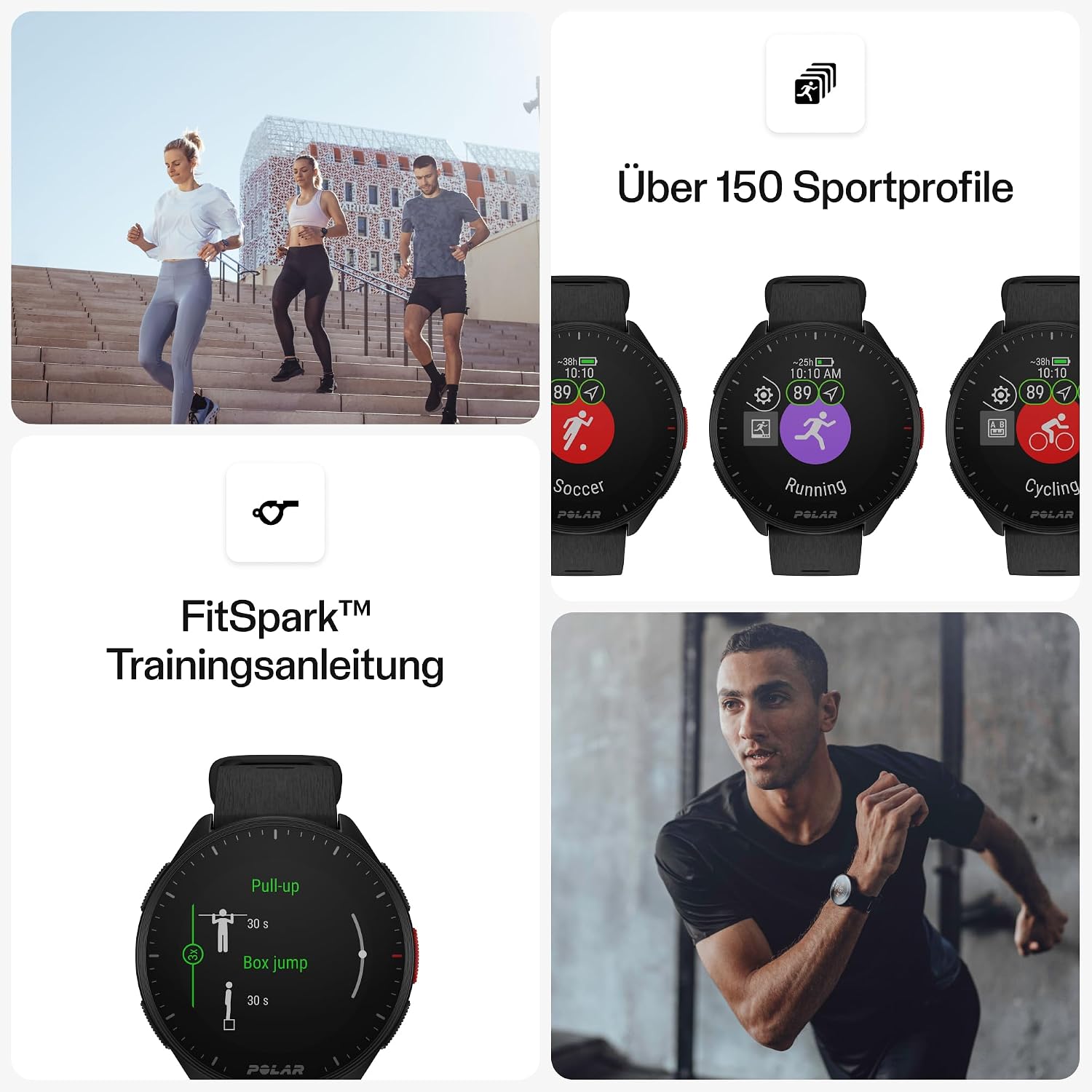Polar Pacer – GPS-Laufuhr – Sehr schneller Prozessor – Ultraleicht – Helles Display – Rutschfeste Tasten – Personalisiertes Trainingsprogramm & Erholungsfunktionen – Herzfrequenzmesser – Musiksteuerung – Bild 5