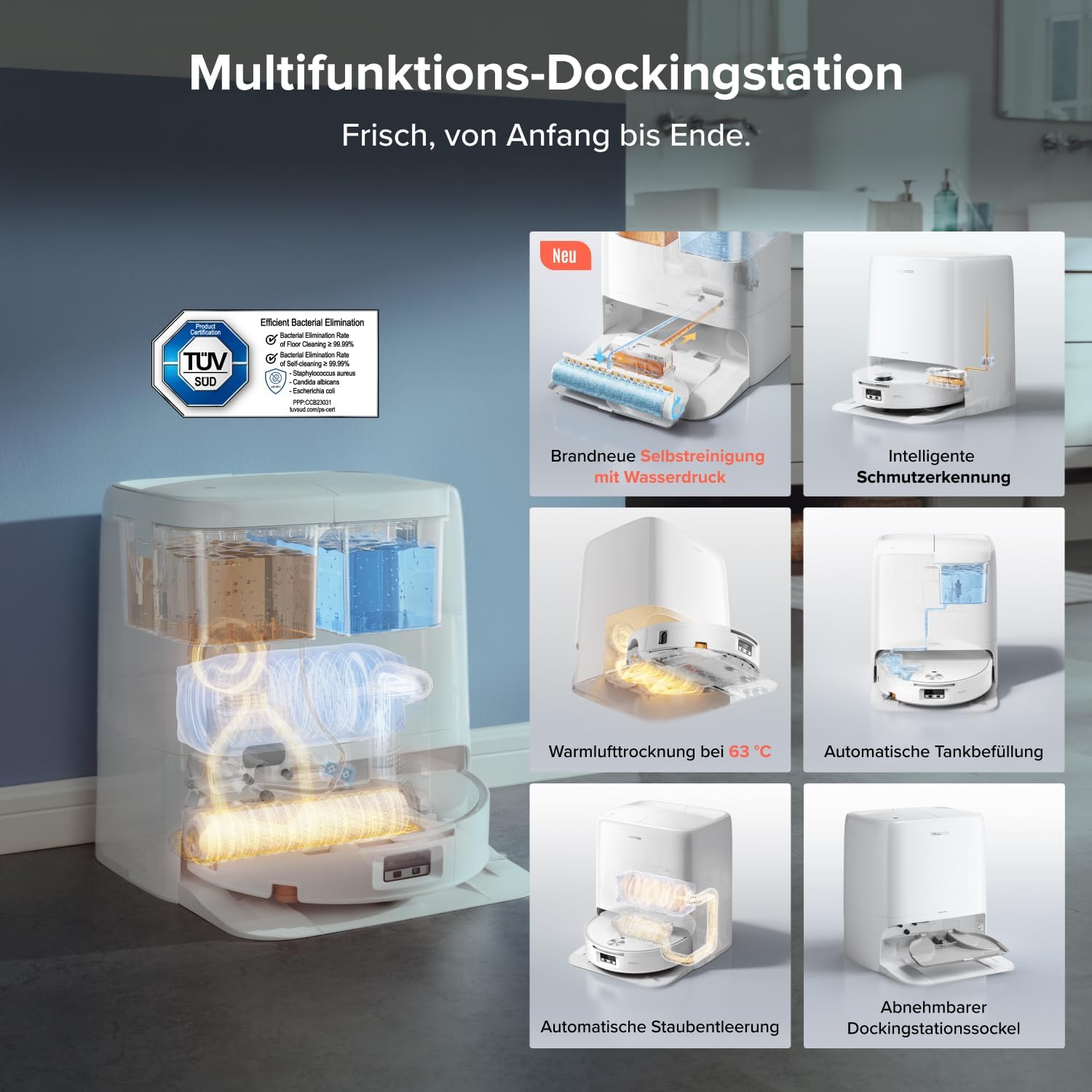 Roborock Qrevo Egde 2 Flow Roboterstaubsauger mit Wischfunktion – Bild 6