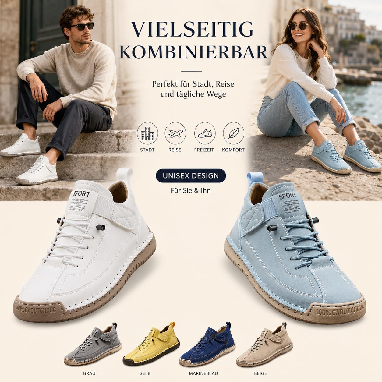 Montela Schuhe Damen Herren Orthopädische Bequeme Schmerzfreie Damenschuhe Atmungsaktive Wasserdichte Laufschuhe Unterstützende Barfuß-Freizeitschuhe Leichte Sportschuhe – Bild 4