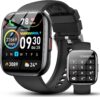 2026 Smartwatch Herren Damen 1,85 Zoll HD Touchscreen Smartwatch mit Telefonfunktion, 112+ Sportmodi Fitness-Tracker, IP68 wasserdichte Sportuhr mit Herzfrequenzmesser Schrittzähler für iOS Android