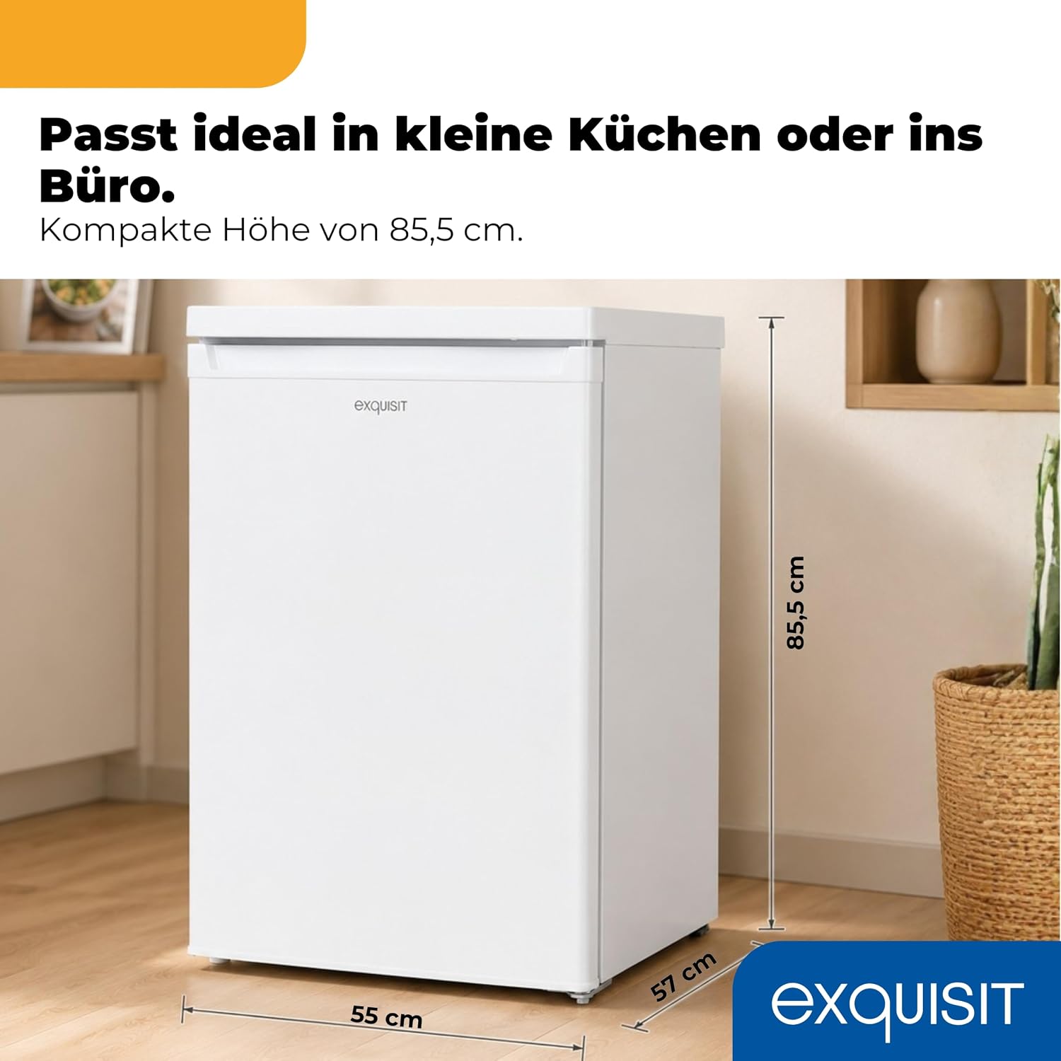 Exquisit-Kühlschrank ohne Gefrierfach – 127-l-Vollraumkühlschrank – E – Bild 3