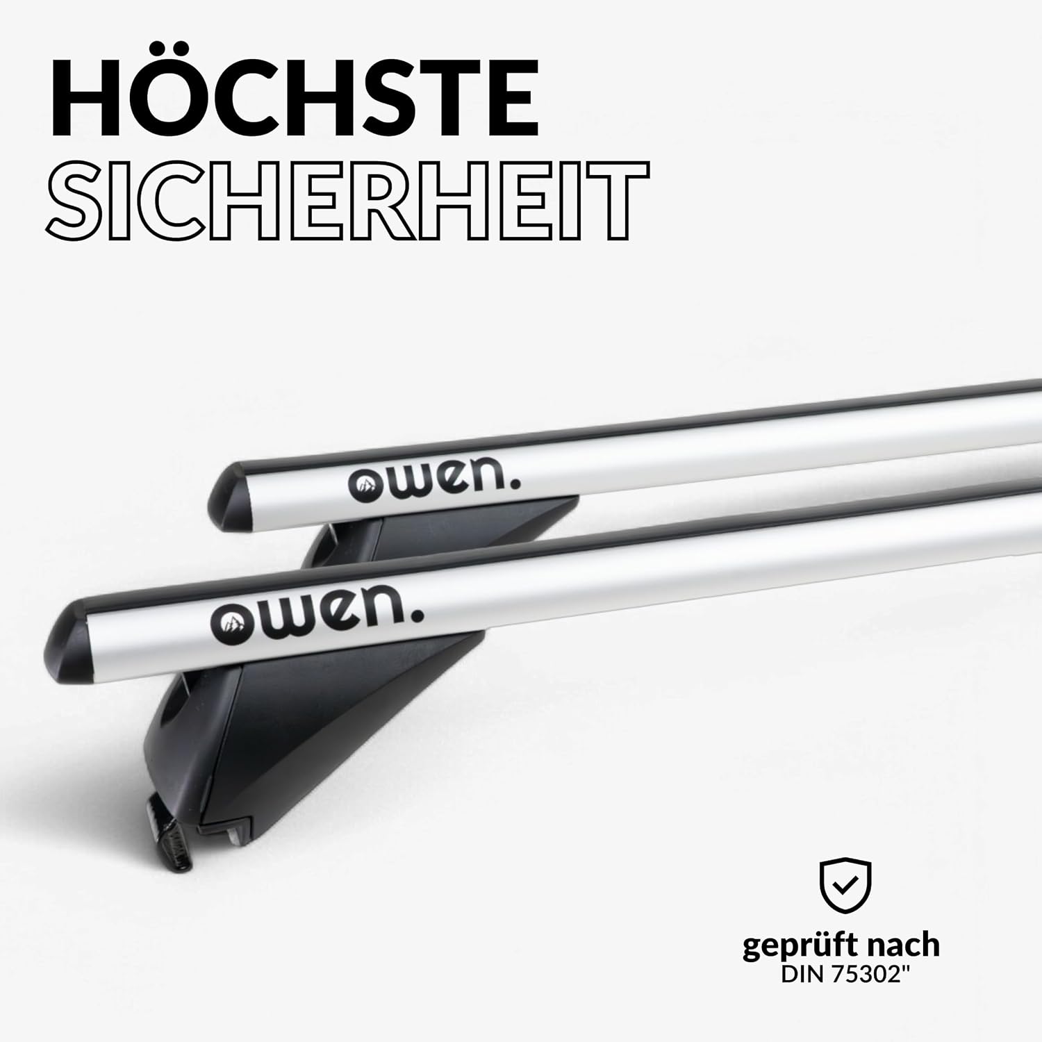 Owen 3.0 Autodachträger für geschlossenes Geländer 120 cm Silber – Bild 4