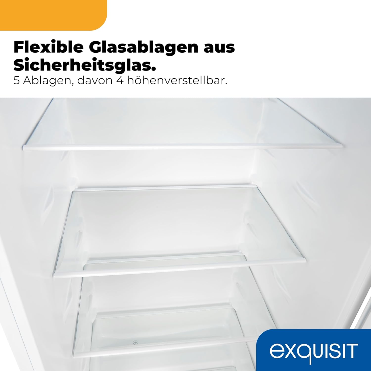 Exquisit KS5320-VH-040E Vollraumkühlschrank – 242 l Kühlschrank in Weiß – Bild 7