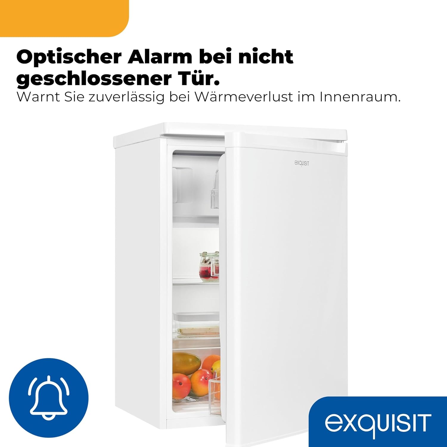 Exquisit Kühlschrank mit Gefrierfach, 109 l, freistehend, Weiß – Bild 7