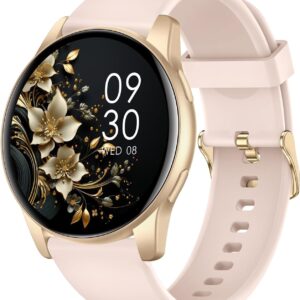 AcclaFit Smartwatch Damen Herren 1,38 Zoll HD-Display Smartwatch mit B...