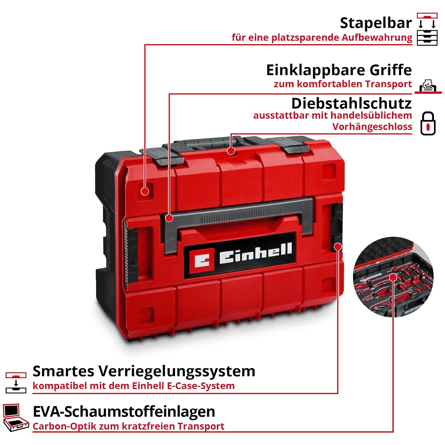 Einhell E-Case 79-Piece Moving Tool Box – Bild 4