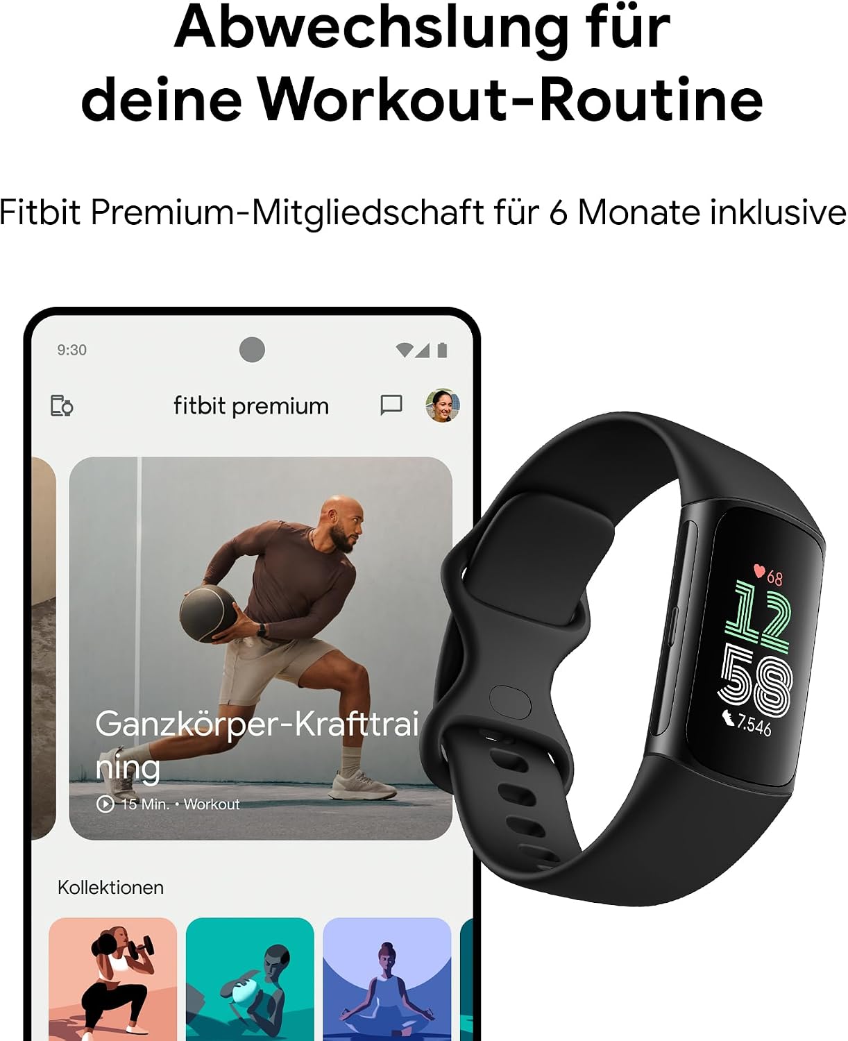 Fitbit Google Charge 6 Activity Tracker beinhaltet eine 3-monatige Google Health Premium-Mitgliedschaft, 7 Tage Akkulaufzeit, Google Wallet und Maps, Obsidian/Aluminium in Schwarz – Bild 8