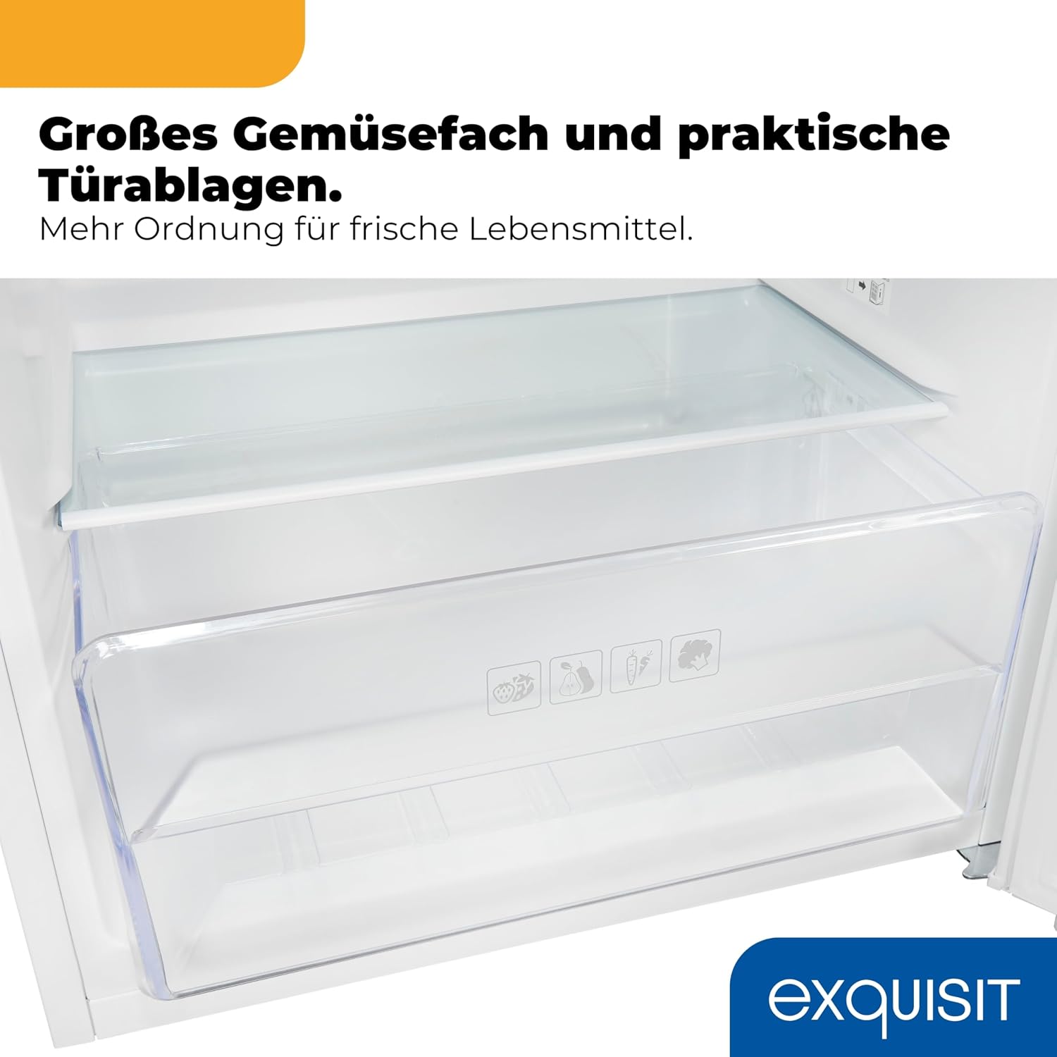 Exquisit KS5320-VH-040E Vollraumkühlschrank – 242 l Kühlschrank in Weiß – Bild 8