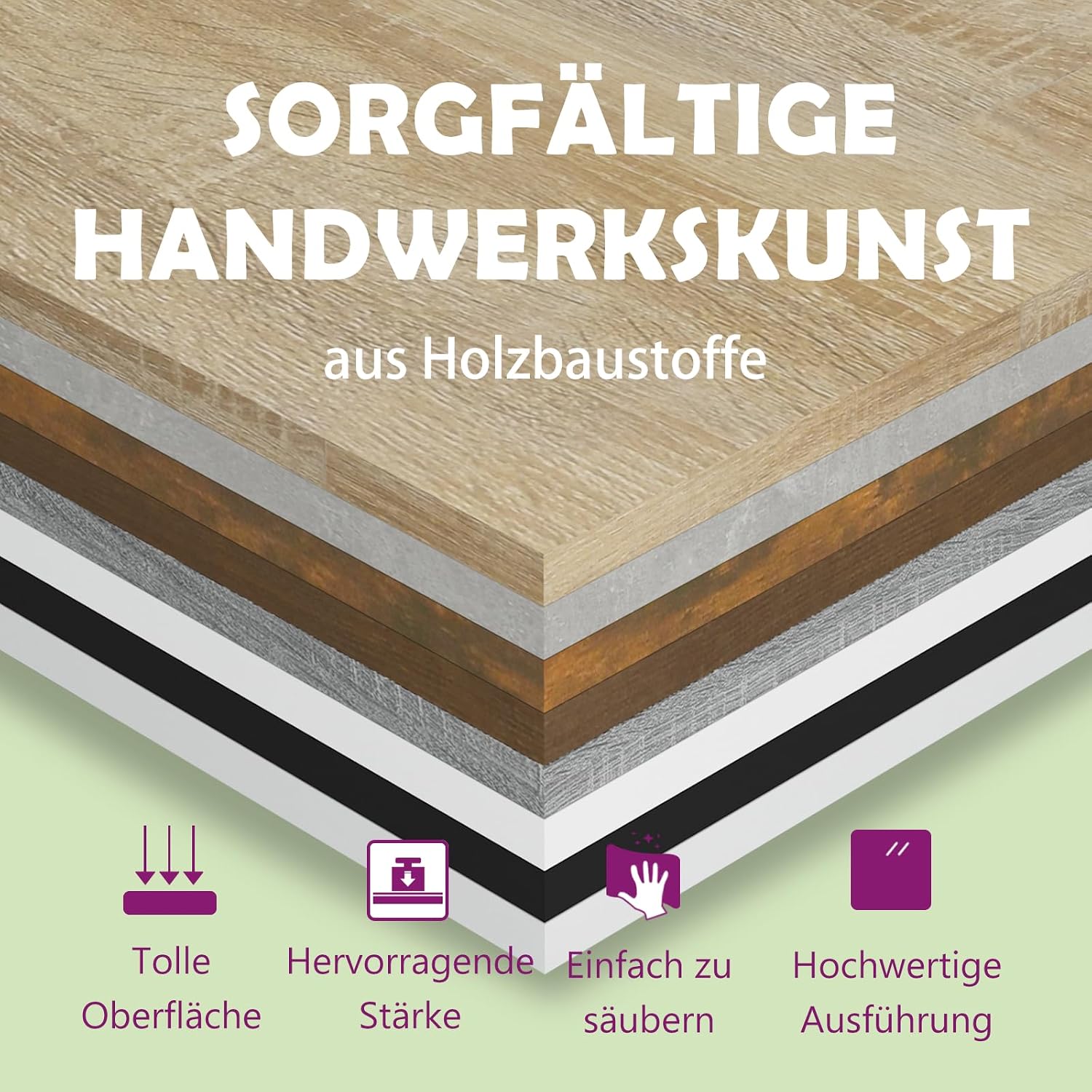 vidaXL Couchtisch Beistelltisch Wohnzimmertisch Couchtisch Sofatisch Teetisch Wohnzimmermöbel Sonoma-Eiche 57 x 57 x 30 cm Holzwerkstoff – Bild 4