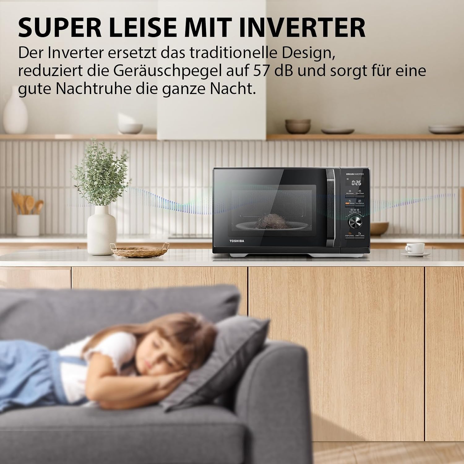 Toshiba MW3-AM25PFI(BK) Solo-Mikrowelle, 25 l, 900 W, Mikrowelle in Schwarz mit Origin-Inverter, Chef-Auftaufunktion, 10 Leistungsstufen, 7 automatische Menüs, einfache Reinigung – Bild 7