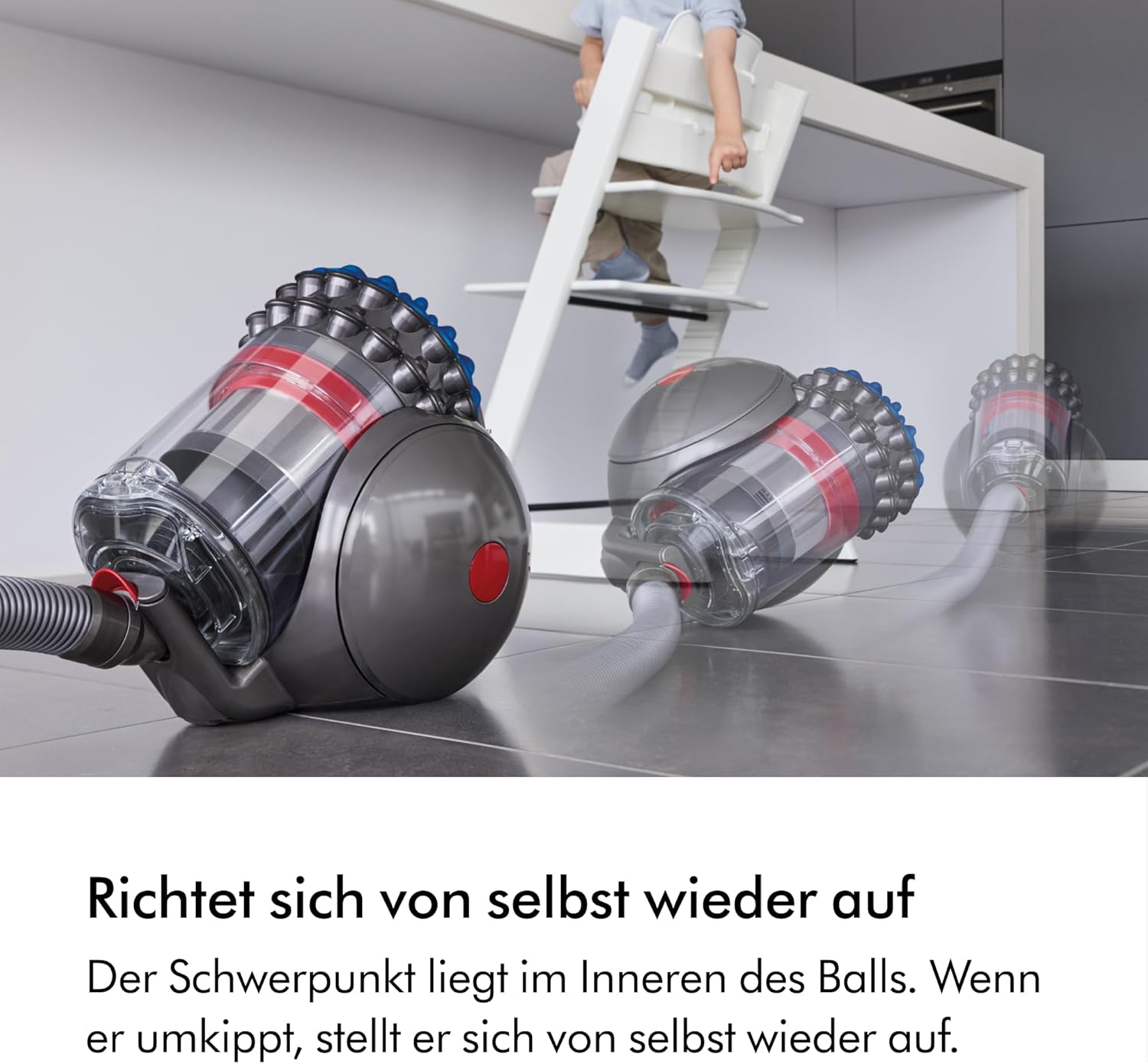 Dyson Big Ball™ Absolute 2 Staubsauger, 19 kompakte Zyklone für maximale Schmutzaufnahme, für alle Böden, Eisen/Blau – Bild 4