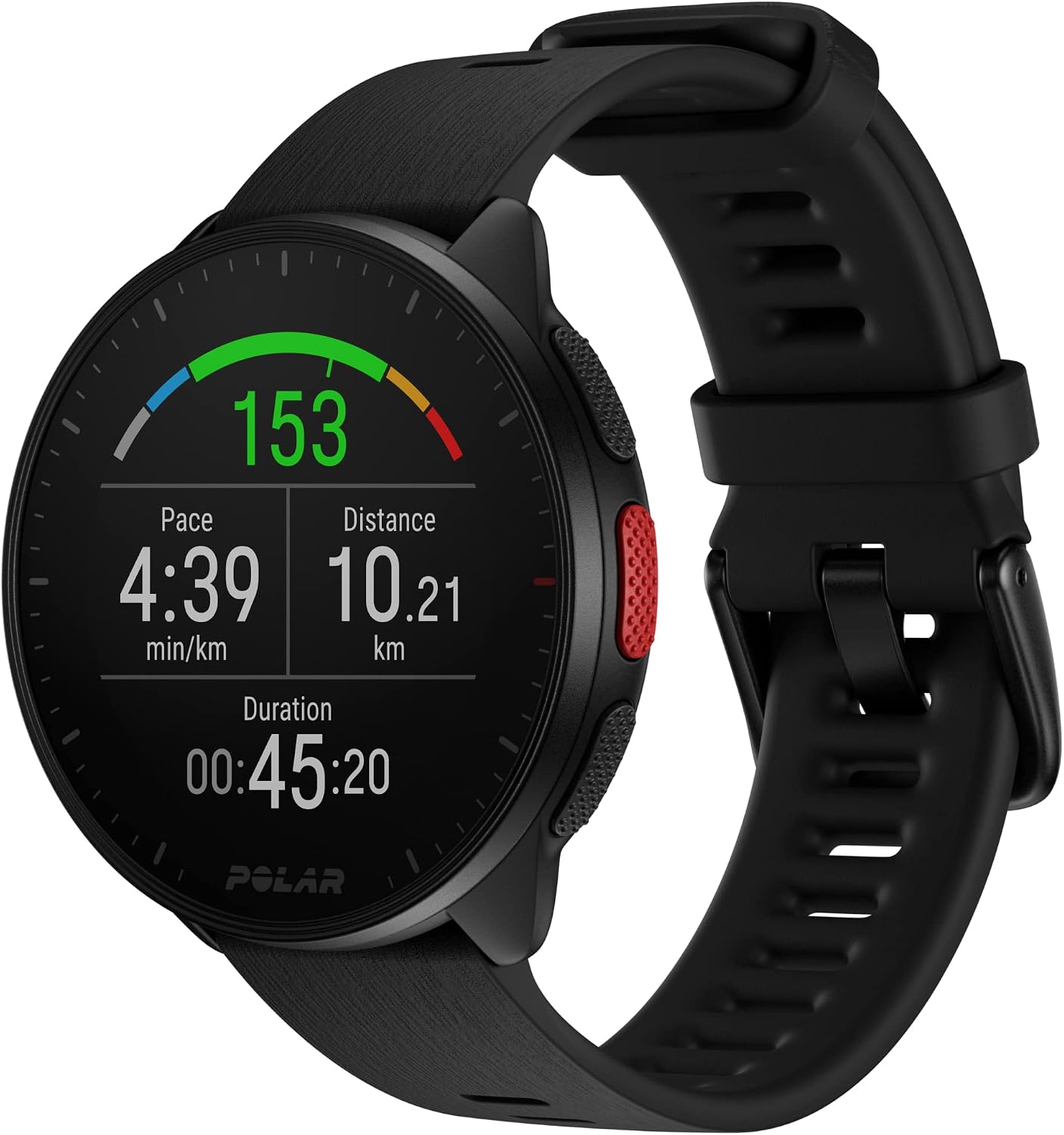 Polar Pacer – GPS-Laufuhr – Sehr schneller Prozessor – Ultraleicht – Helles Display – Rutschfeste Tasten – Personalisiertes Trainingsprogramm & Erholungsfunktionen – Herzfrequenzmesser – Musiksteuerung