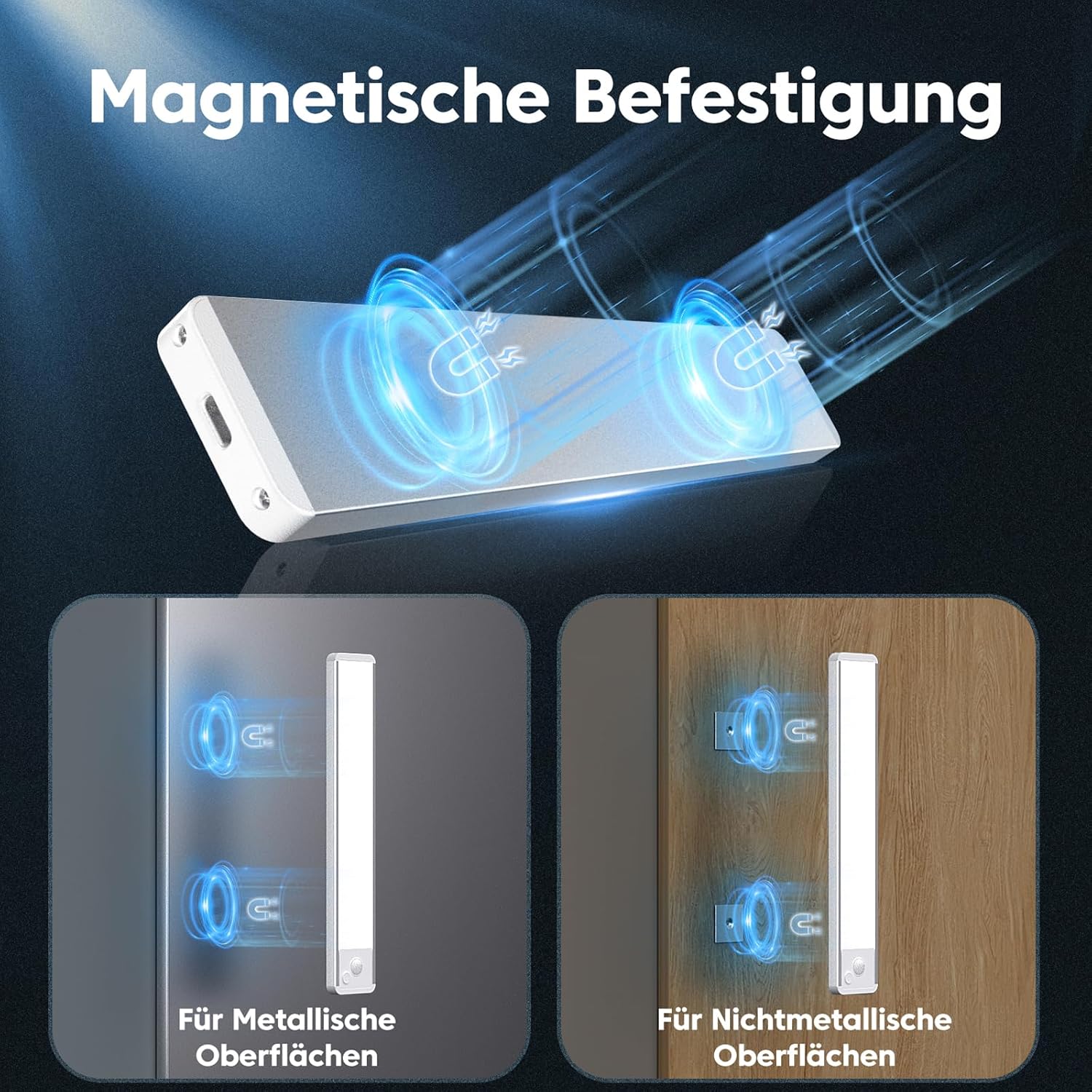 Unterbauleuchte Küche LED 3 Stück 20 cm Schrankleuchte mit Bewegung – Bild 8