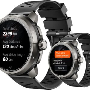Anymoving M1 Pro Smartwatch, 1,5-Zoll-AMOLED-Dualband-GPS-Uhr mit GPX-Offline-Karten...