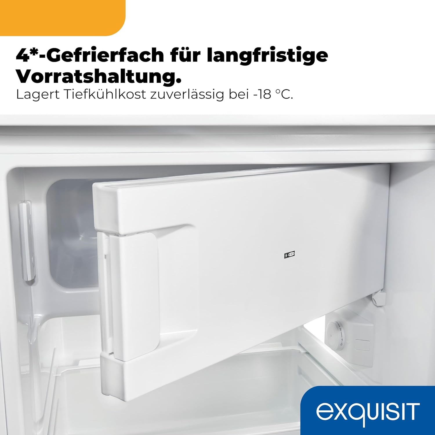Exquisit Kühlschrank mit Gefrierfach, 109 l, freistehend, Weiß – Bild 6