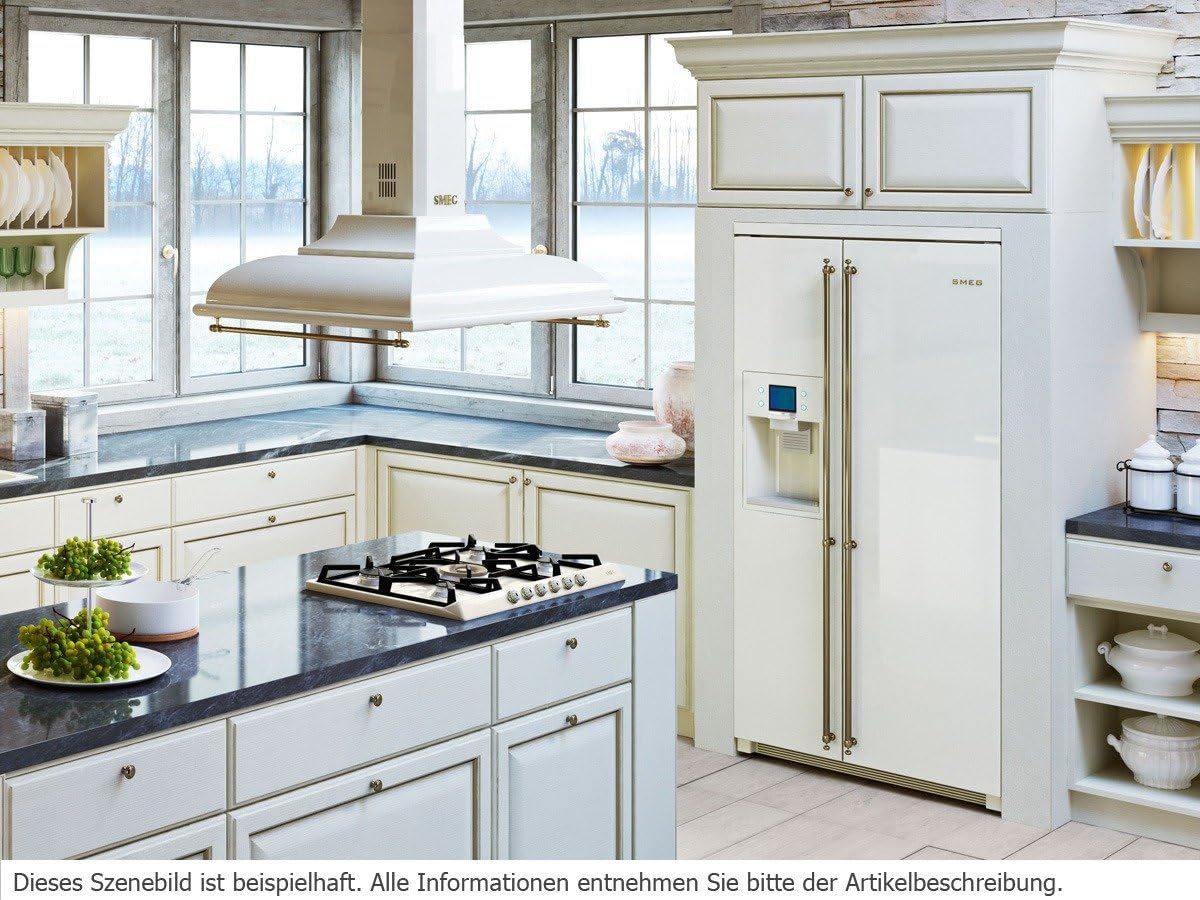 Smeg sbs8003po Side-by-Side-Kühlschrank – Kühlschrank Side-by-Side (unabhängig, cremefarben, amerikanische Tür, LCD, NT, Hand) – Bild 4