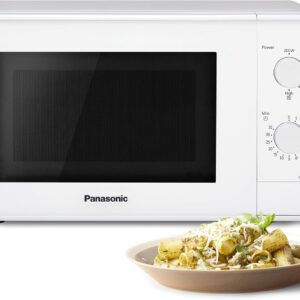 Panasonic NN-E20JWMEBG Mikrowelle mit Glasplatte, 20 l, 800 W, Auftauf...