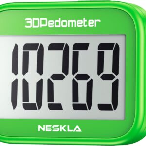 NESKLA 3D-Schrittzähler, einfacher Schrittzähler, großes LCD-Displa...