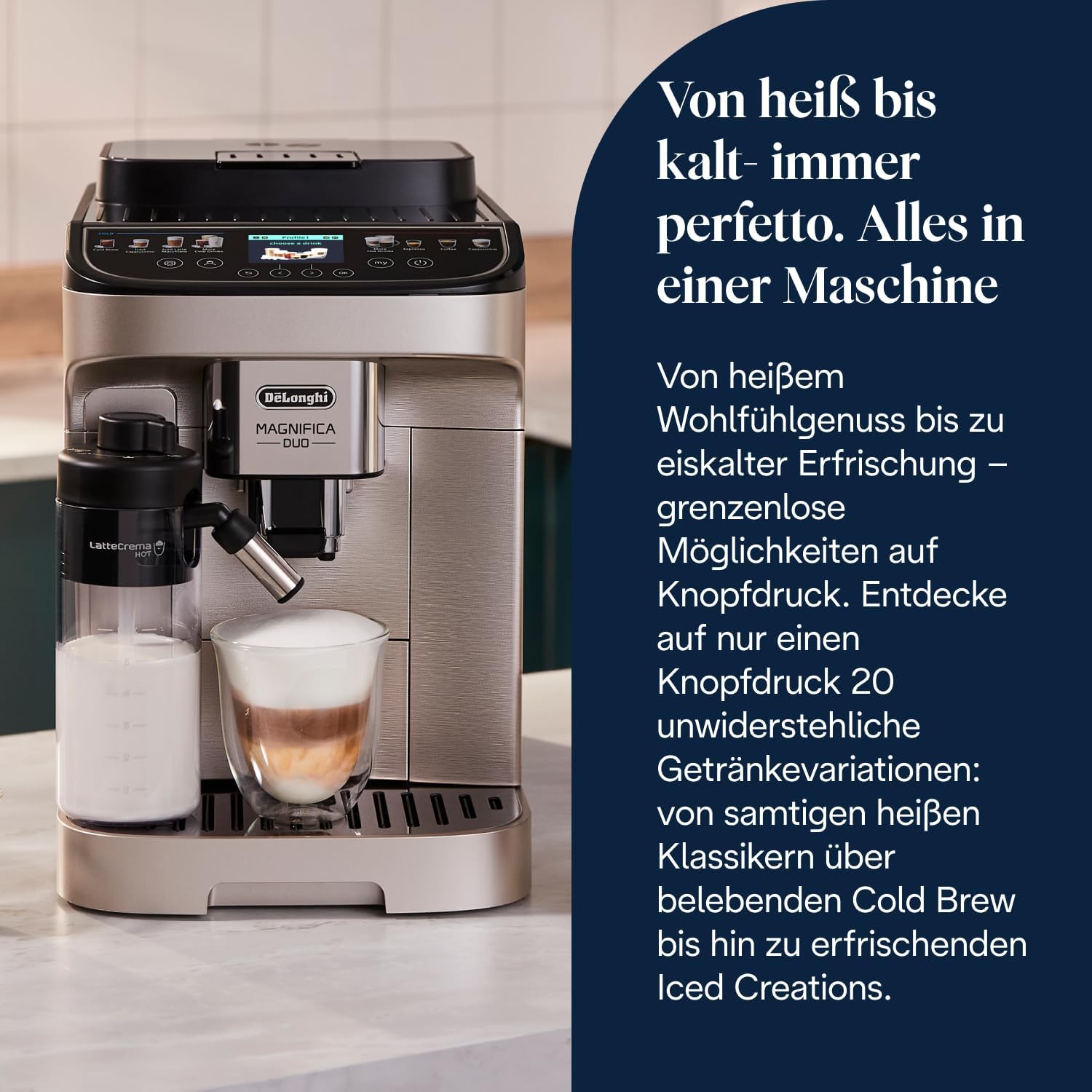 De'Longhi Magnifica Duo - Kaffeevollautomat 20 Getränke Silber – Bild 8