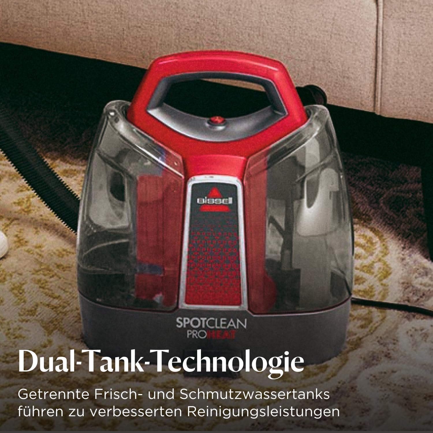 BISSELL 36988 SpotClean ProHeat Fleckenreiniger, entfernt Flecken von Teppichen und Polstern, 330 W, 2,5 l – Bild 3