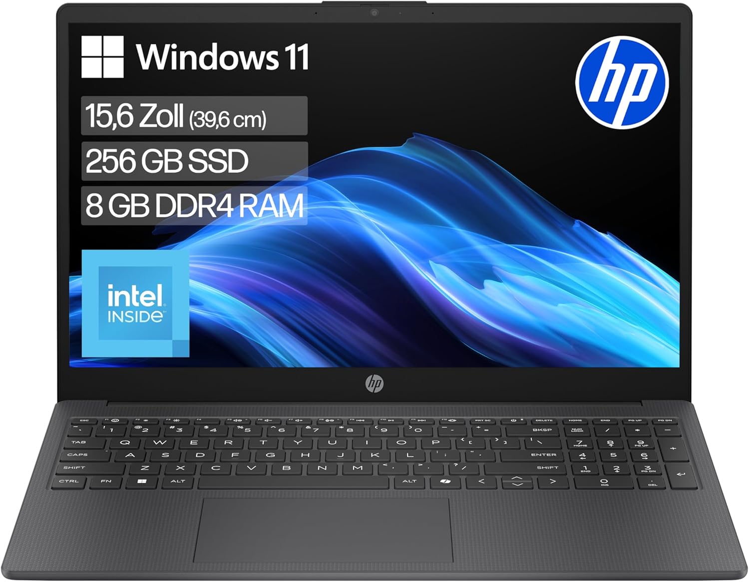HP Laptop, 17,3 Zoll HD+, Intel N200, 8 GB RAM, 256 GB SSD