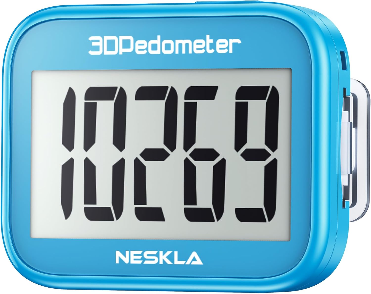 NESKLA 3D-Schrittzähler, einfacher Schrittzähler, großes LCD-Display zum Gehen