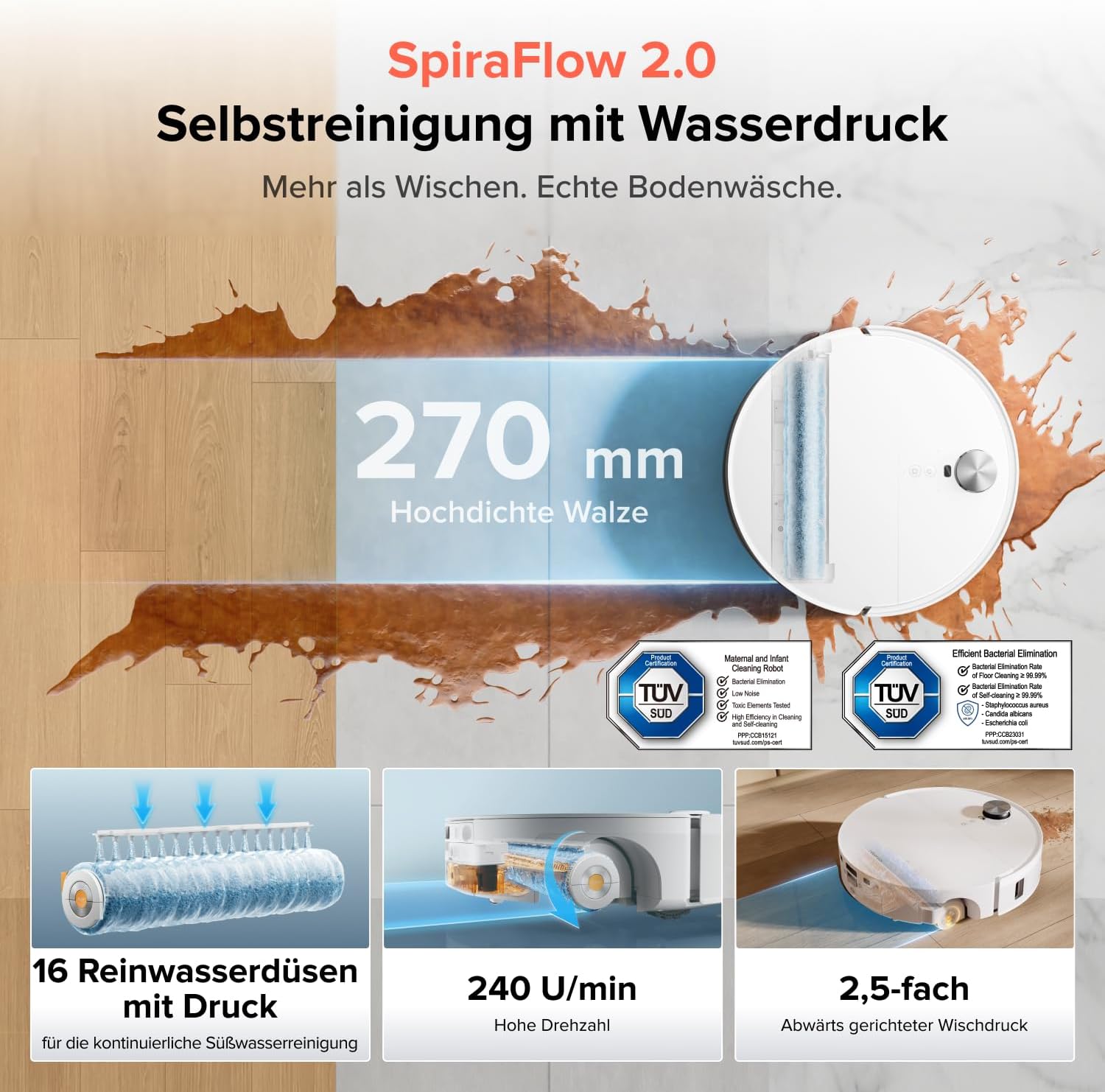 Roborock Qrevo Egde 2 Flow Roboterstaubsauger mit Wischfunktion – Bild 2