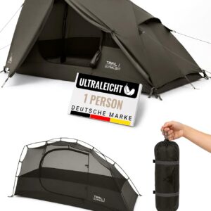 WANDERFALKE® Trail 1 & 2 Personen Zelt, Ultraleicht, Kleines Pac...