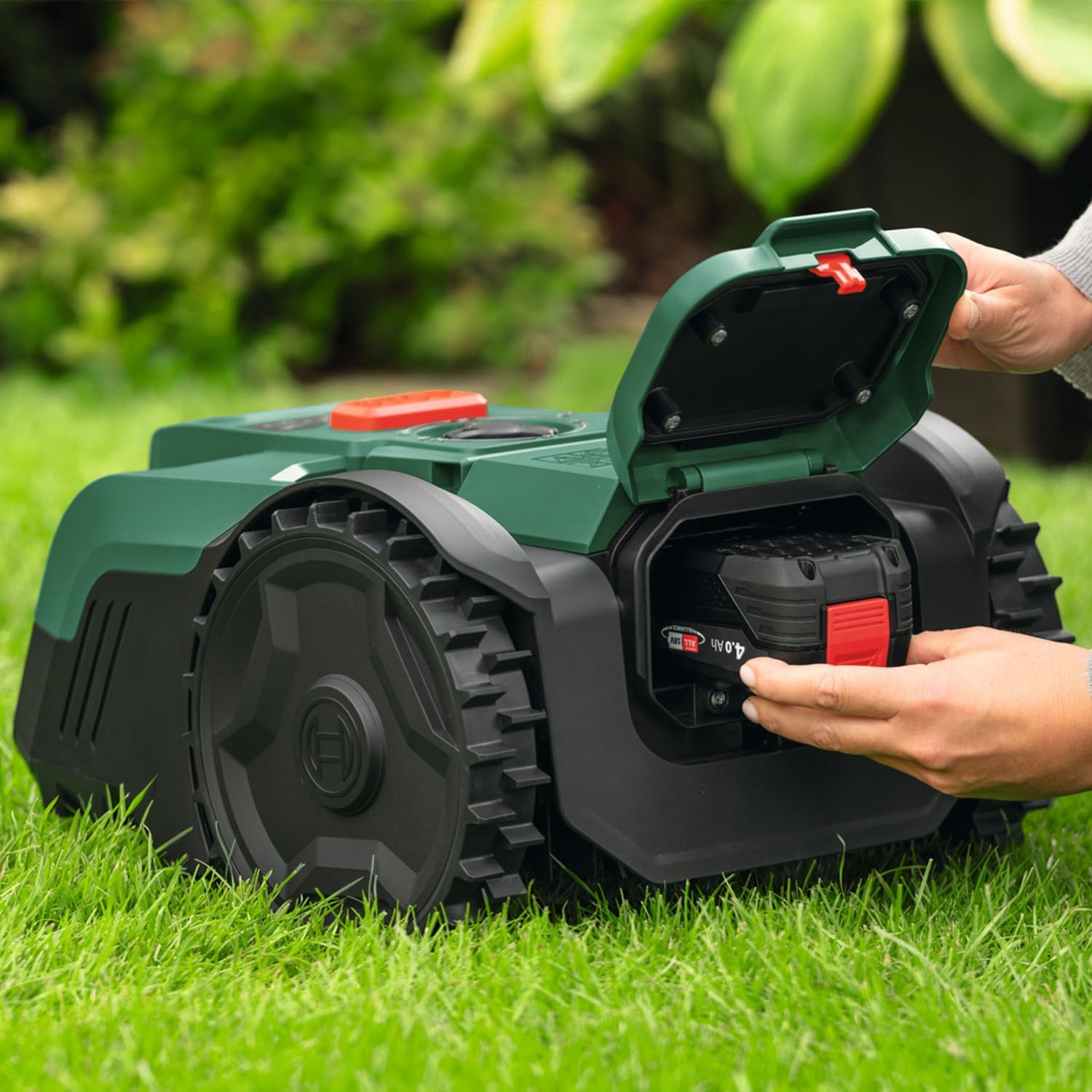Bosch VISIMOW18V-100 Roboter-Rasenmäher (für Rasenflächen bis 100 m², Schnittbreite: 16 cm, Schnitthöhe: 20-60 mm, ohne Akku) – Bild 8