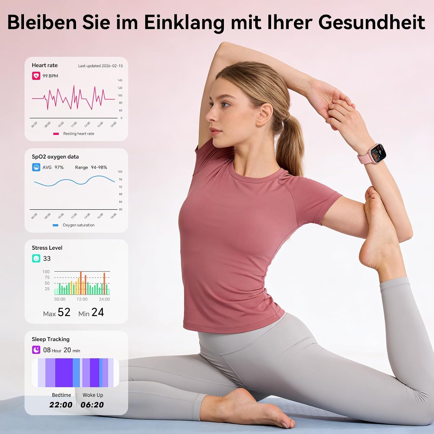 Mingtawn Herren-Smartwatch mit 7 Armbändern & Geschenkbox, 1,83 Zoll HD Smartwatch mit Bluetooth-Anruf, Fitness-Tracker mit Herzfrequenzmesser, Schlafmonitor, Schrittzähler, IP68 wasserdicht – Bild 6