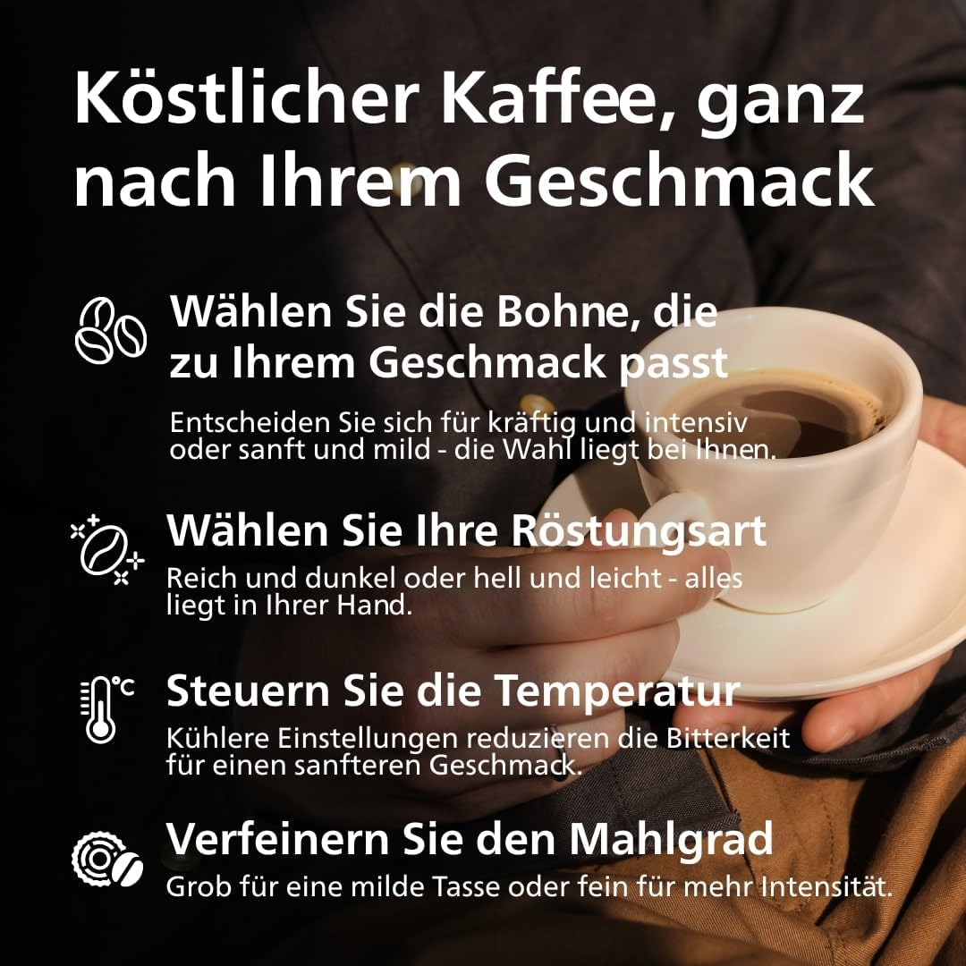 Philips Panarello 2200 Serie Kaffeevollautomat, Schwarz, 2 Spezialitäten – Bild 8