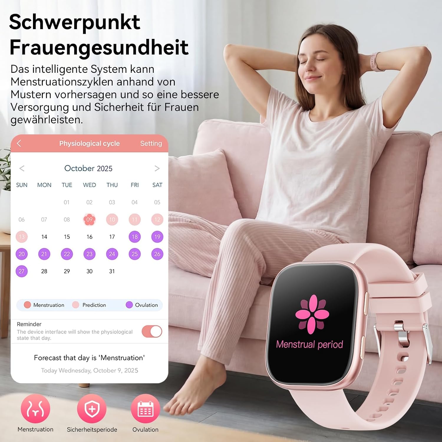 Mingtawn Herren-Smartwatch mit 7 Armbändern & Geschenkbox, 1,83 Zoll HD Smartwatch mit Bluetooth-Anruf, Fitness-Tracker mit Herzfrequenzmesser, Schlafmonitor, Schrittzähler, IP68 wasserdicht – Bild 7